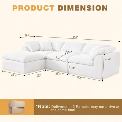 Cloud Couch Sectional, Boneless Modular Sofa for Living Room3