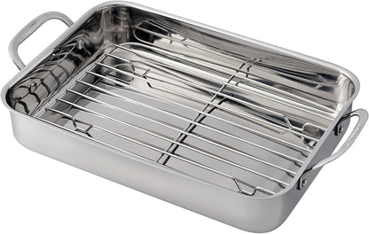 7117-14RR 14-Inch Chef'S-Classic Cookware-Collection, Lasagna Pan W/Stainless Roasting Rack, Stainless Steel2