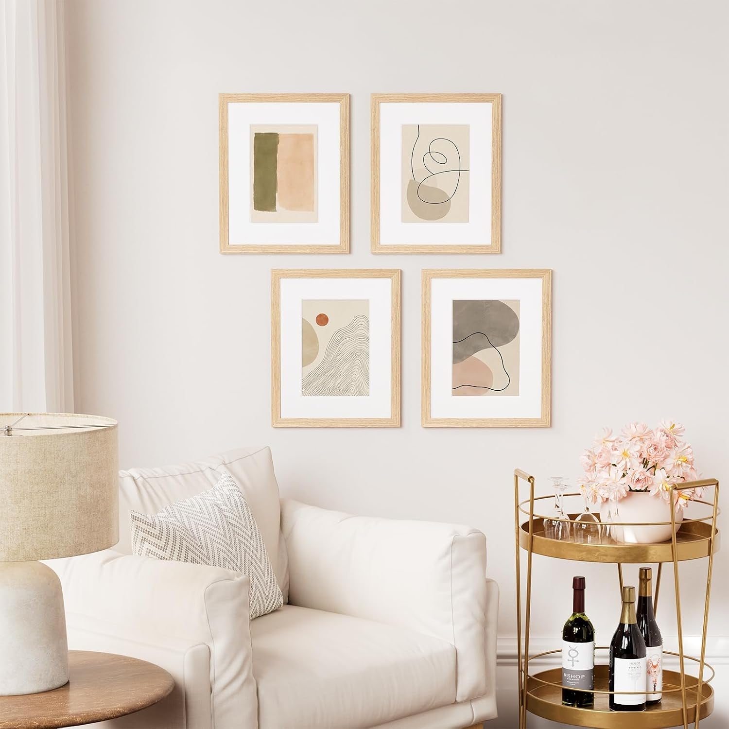 solid-wood-8x10-picture-frame-with-mat-natural-4-pack