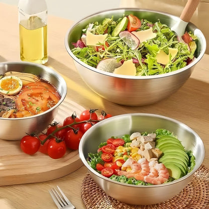 3 Pack 304 Stainless Steel Mixing Bowls 700/1200/2000Ml4