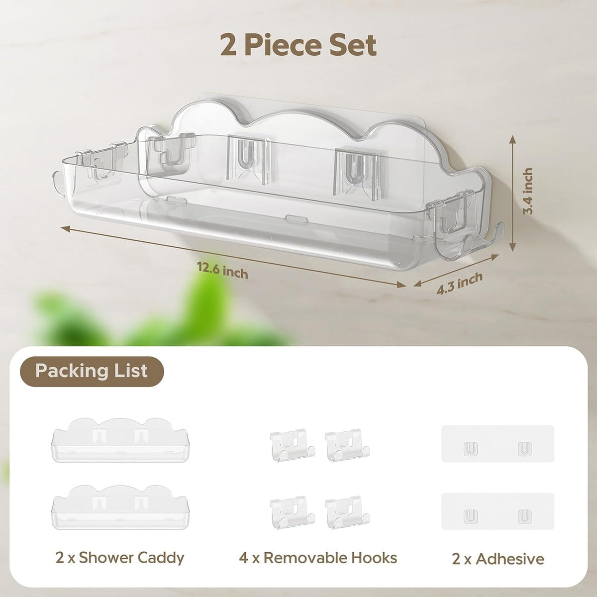 2-pack-acrylic-shower-caddy-adhesive-no-drilling-bathroom-shower-organizers-with-4-removable-hooks-wall-mounted-shower-shelves-acrylic-shower-holder-storage-for-bathroom-dorm-kitchen