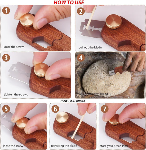 Bread Lame Sourdough Scorer Tool,Bread Scorer Tool for Sourdough, Sourdough Knife Scorer, Bread Razor for Homemade Bread2