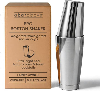 Boston Cocktail Shaker Set, Weighted and Unweighted, 18 Oz | Bartending Tools, 304 Stainless Steel Barware, for Mixing Drinks, Home and Commercial Bars, Handy, Mixology Kit for Beginners1