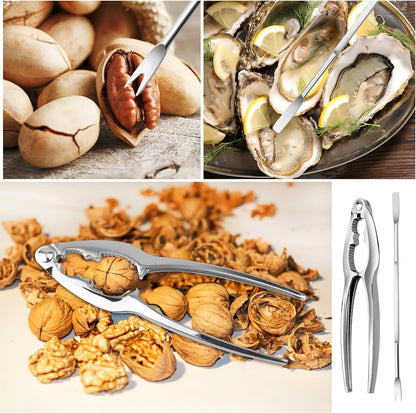 8 Pcs Crab Crackers and Tools Set, Crab Leg Cracker Tools for Seafood Nut | Zinc Alloy Lobster Crackers and Picks. 4 Pcs Crab Crackers, 4 Pcs Crab Leg Forks with Storage Bag. Ergonomic, Non-Slip Grip8