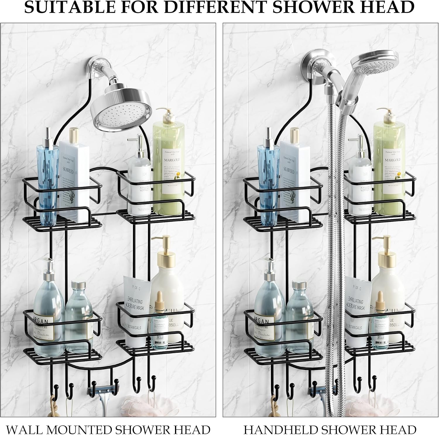 shower-caddy-hanging-shower-organizer-with-razor-hooks-black