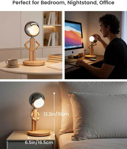 Rechargeable Cordless Desk Lamp, Touch Nightstand Lamp, Dimmable6