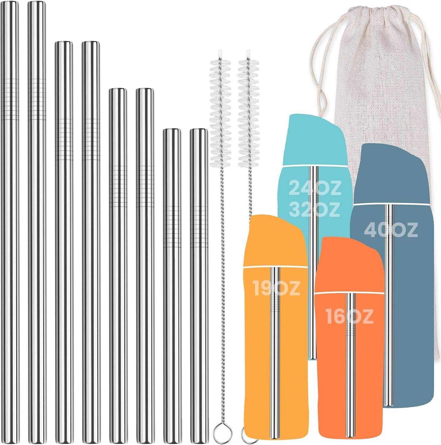 8pcs-stainless-steel-straws-fit-for-owala-bottle-16-40oz-4-lengths-metal-reusable-straws-compatible-with-freesip-19oz-24oz-32oz-40oz-tritan-25oz-kids-freesip-16oz-2-brushes-bag-silver