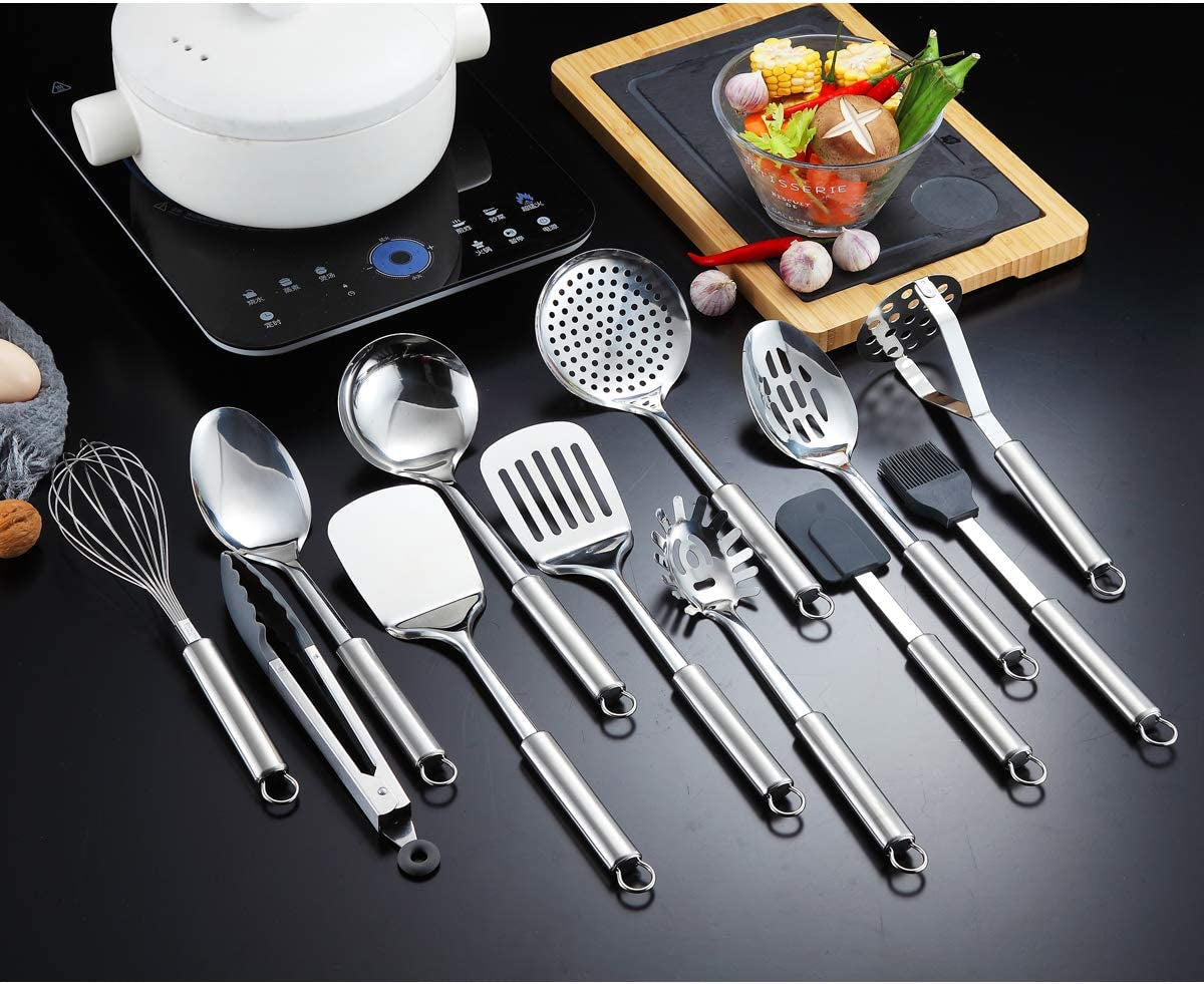 cooking-utensil-set-13-piece-stainless-steel-kitchen-tool-set-with-holder-include-cooking-spoon-spatula-whisk-cooking-tong-and-etc-13-pieces