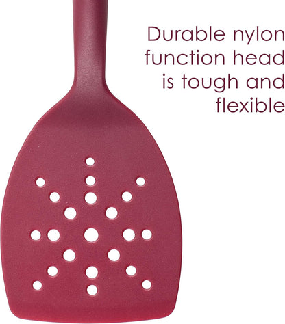 47916 3-Piece Lazy Tool Nylon Slotted Turner Set, Burgundy5