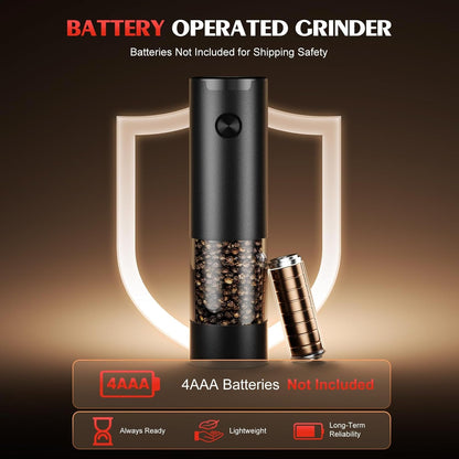 Electric Salt and Pepper Grinder Set Automatic Battery Pepper Mill Shakers Adjustable Coarseness Upgraded Larger Capacity with Led Home and Kitchen Appliances Birthday Gifts for Women Men3