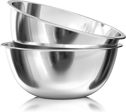 Large Mixing Bowl, 8 Quart Stainless Steel Bowl, 2 Pack1