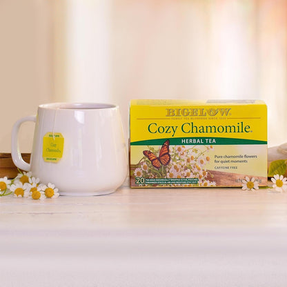 Cozy Chamomile Herbal Tea, 20 Count (Pack of 6) | Caffeine Free Tea with Chamomile Flowers, 120 Total Tea Bags8