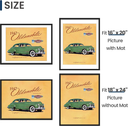 18X24 Poster Frame, Wall Gallery Frames Set of 2, Black5