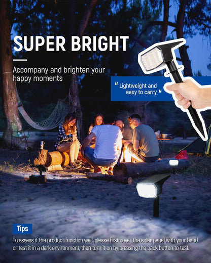 Solar Spot Lights Outdoor Waterproof, Solar Spotlights 10 Pack Cool White5