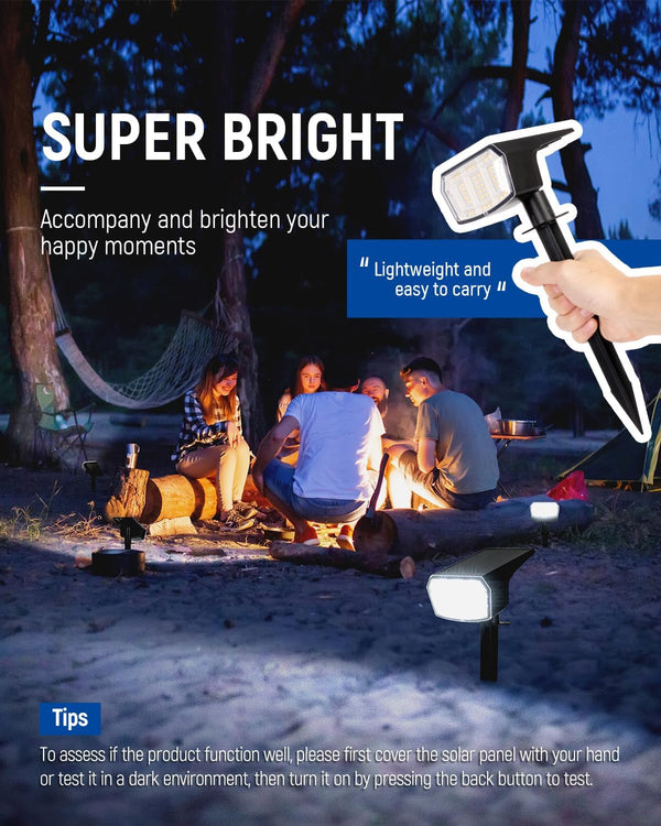 Solar Spot Lights Outdoor Waterproof, Solar Spotlights 10 Pack Cool White5
