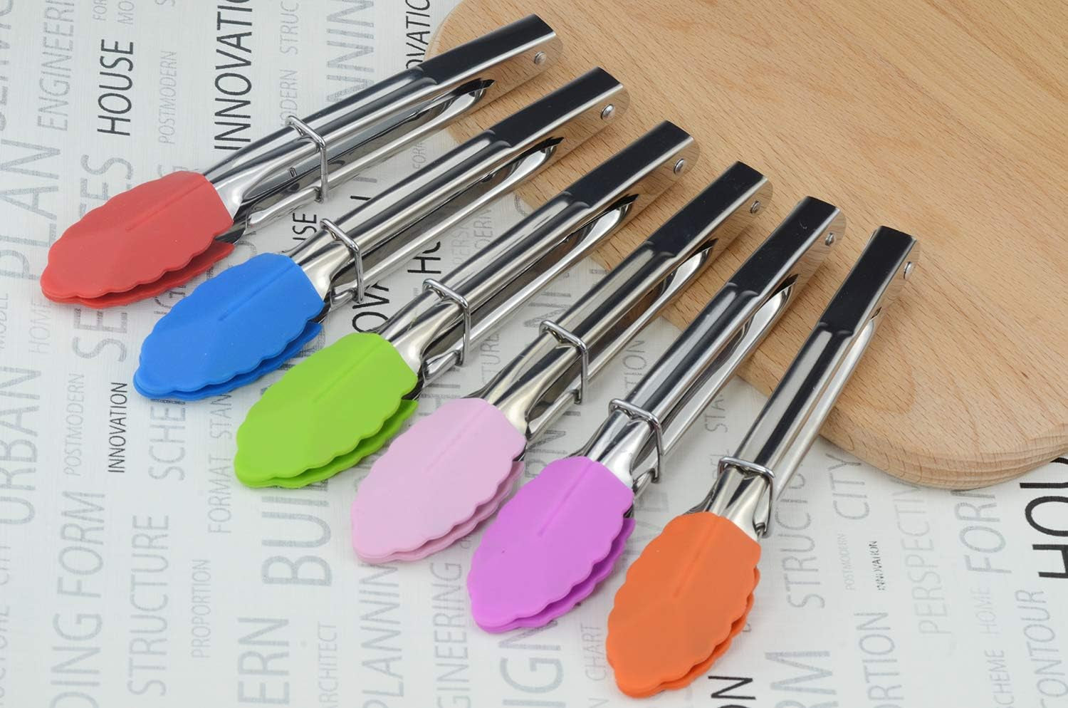 small-tongs-with-silicone-tips-7-inch-mini-serving-tongs-set-of-6