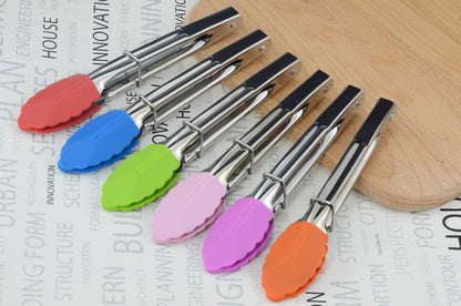 Small Tongs with Silicone Tips 7-Inch Mini Serving Tongs, Set of 65