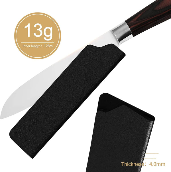 Knife Case Set Universal Knife Edge Guards for 5'' Santoku Deba Chef Knife Sheath Sleeve ABS Knife Cover Case Blade Protectors for Japanese Style Knife(Knives Not Included)4