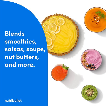 Nutribullet Smartsense Blender Combo, 1400W, 64Oz Pitcher, 32Oz & 24Oz Cups, 5-Speed, Smoothies, Ice and Frozen Fruit, Nut Milk, Soup, Gunmetal Gray, NBF5070010