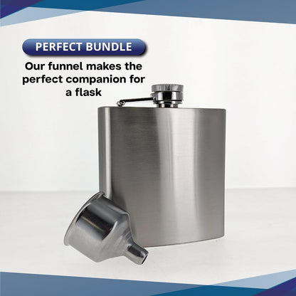 Stainless Steel Funnel for Flasks Bottles and Mini Bottles, Small Steel Drink Funnel for Filling Drinking Liquor Flask, Transferring Oil, Juice, Milk -HQ936