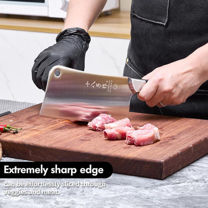 Heavy Duty Stainless Steel Bone Cleaver Knife for Home Chopping Bones3