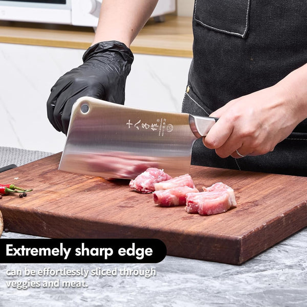 Heavy Duty Stainless Steel Bone Cleaver Knife for Home Chopping Bones3