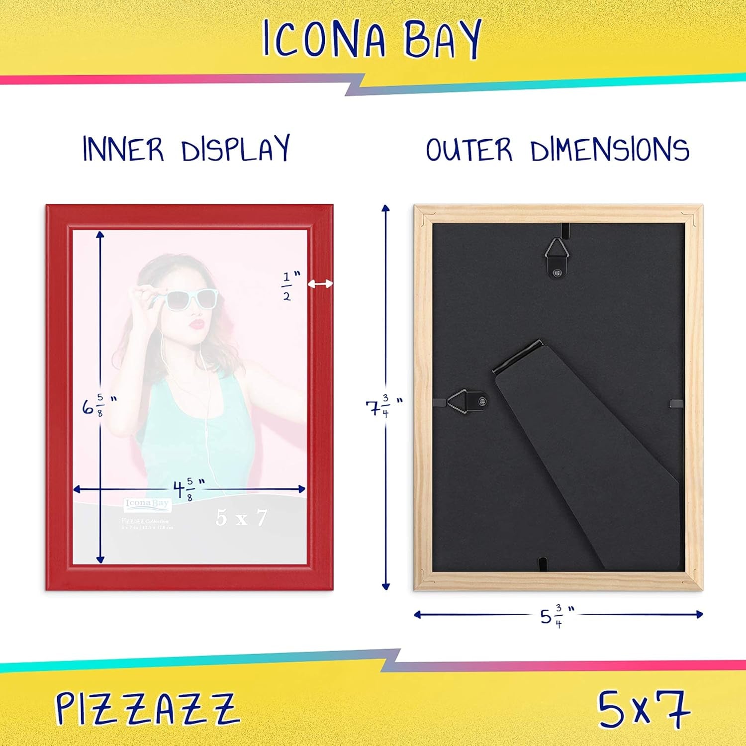 5x7-picture-frame-red-colored-solid-wood-scandinavian-style-frame-for-photo-pizzazz-collection