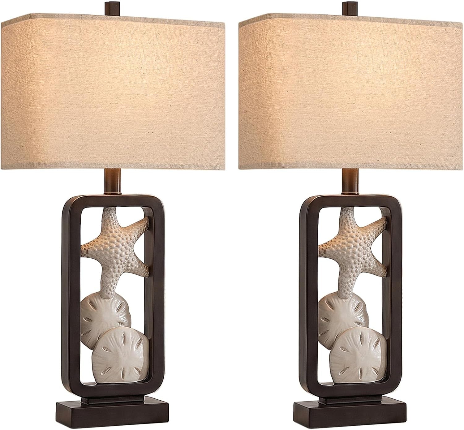 26-coastal-starfish-table-lamps-with-2-bulbs-for-living-room-set-of-2