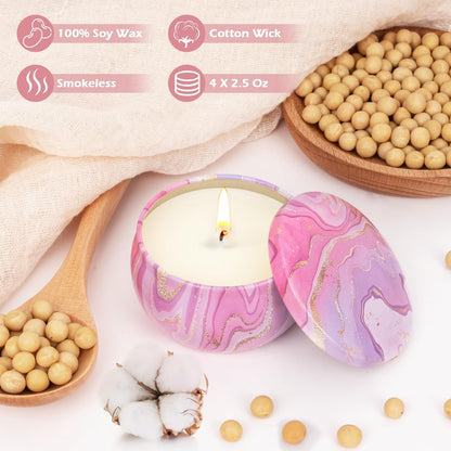 Candles Gift Set for Women, Aromatherapy Candles for Home Scented 4 Pack, 80 Hours Long Lasting, Womens Gifts for Christmas, Birthday, Valentines Day3