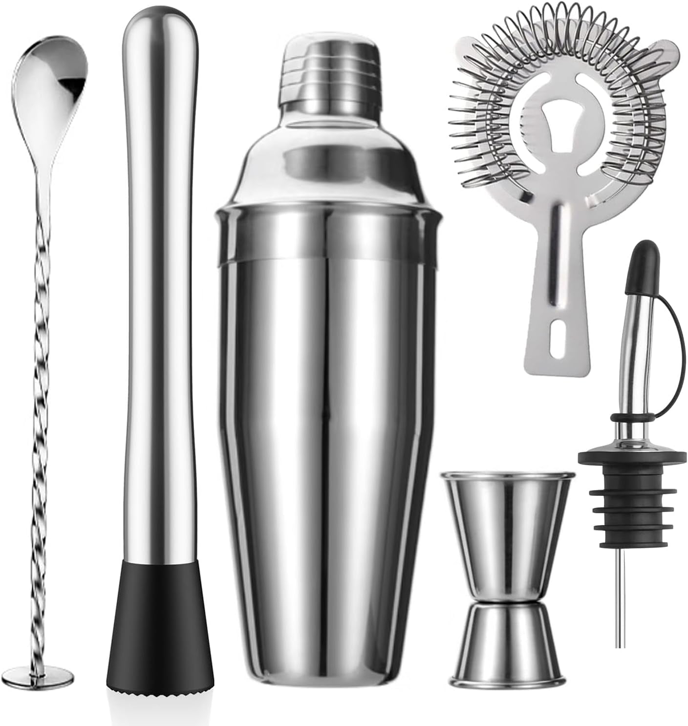 6-piece-cocktail-shaker-set-bartender-kit-drink-shaker-bar-set-stainless-steel-cocktail-set-with-24oz-martini-shaker-strainer-muddler-jigger-mixing-spoon-pour-spout-housewarming-gift