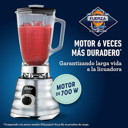 Oster Original 3 Speed Chrome Blender, 6 Times More Durable Motor, 10 Times Stronger, 5 Cup Glass Jar4