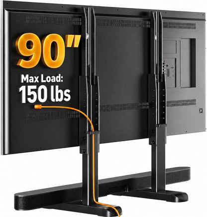 Universal TV Stand Legs for 37–90 Inch Tvs up to 150 Lbs | 8 Height Adjustable, TV Legs Replacement Suitable for Soundbar, Max VESA 800 X 500Mm,Livingroom & Bedroom, PGTVS201
