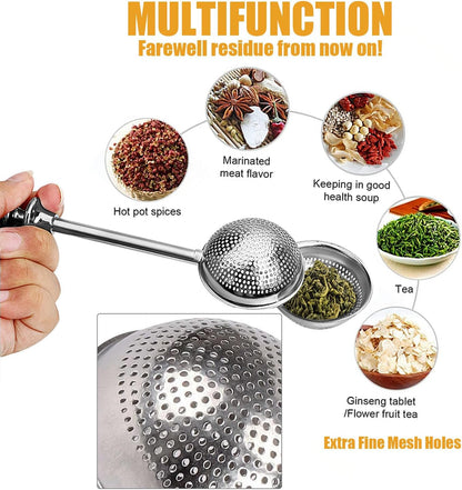 2Pack Tea Ball, Tea Infuser for Loose Leaf Tea, Tea Strainers for Loose Tea, Stainless Steel Tea Strainer, Loose Leaf Tea Steeper, Easy Clean, Tea Fine Mesh Strainer Reusable3