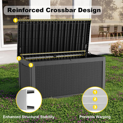 320 Gallon Outdoor Storage Box,Waterproof Patio Organizer, Black | Deck Box, Storage Container, Patio Furniture Cushions, Garden Tools, Pool Accessories4