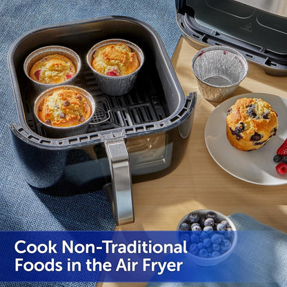 Kitchens Disposable Air Fryer Cups, 10Pk, 8Fl Oz | Individual Portion Baking Cups, Air Fryer, Oven, and Grill Safe, Great for Quick Meal Prep, Egg Bites, Muffins, and More5