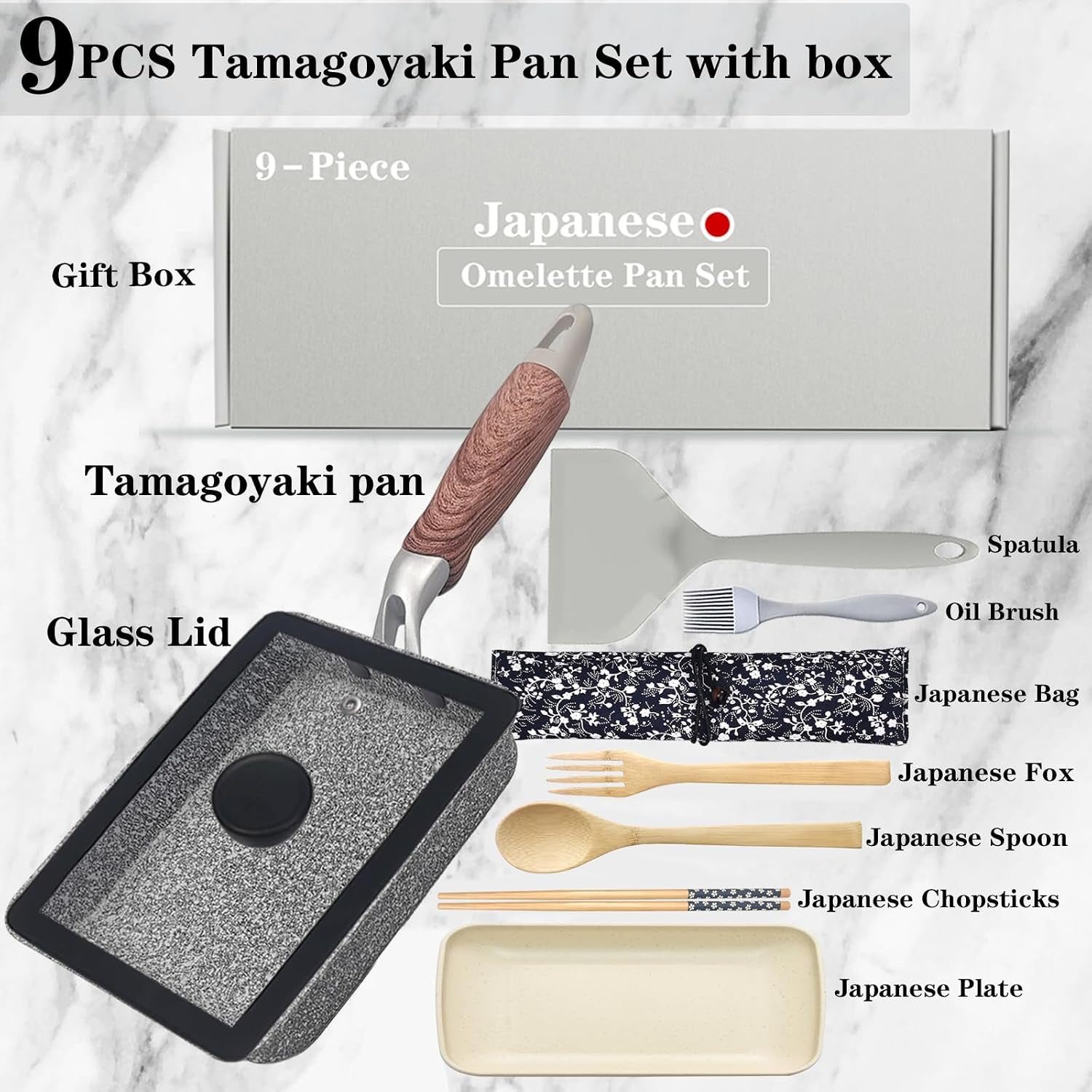 9pcs-tamagoyaki-pan-set-japanese-omelette-pan-nonstick-with-lid-square-japanese-egg-skillet-rectangle-7x5-grey