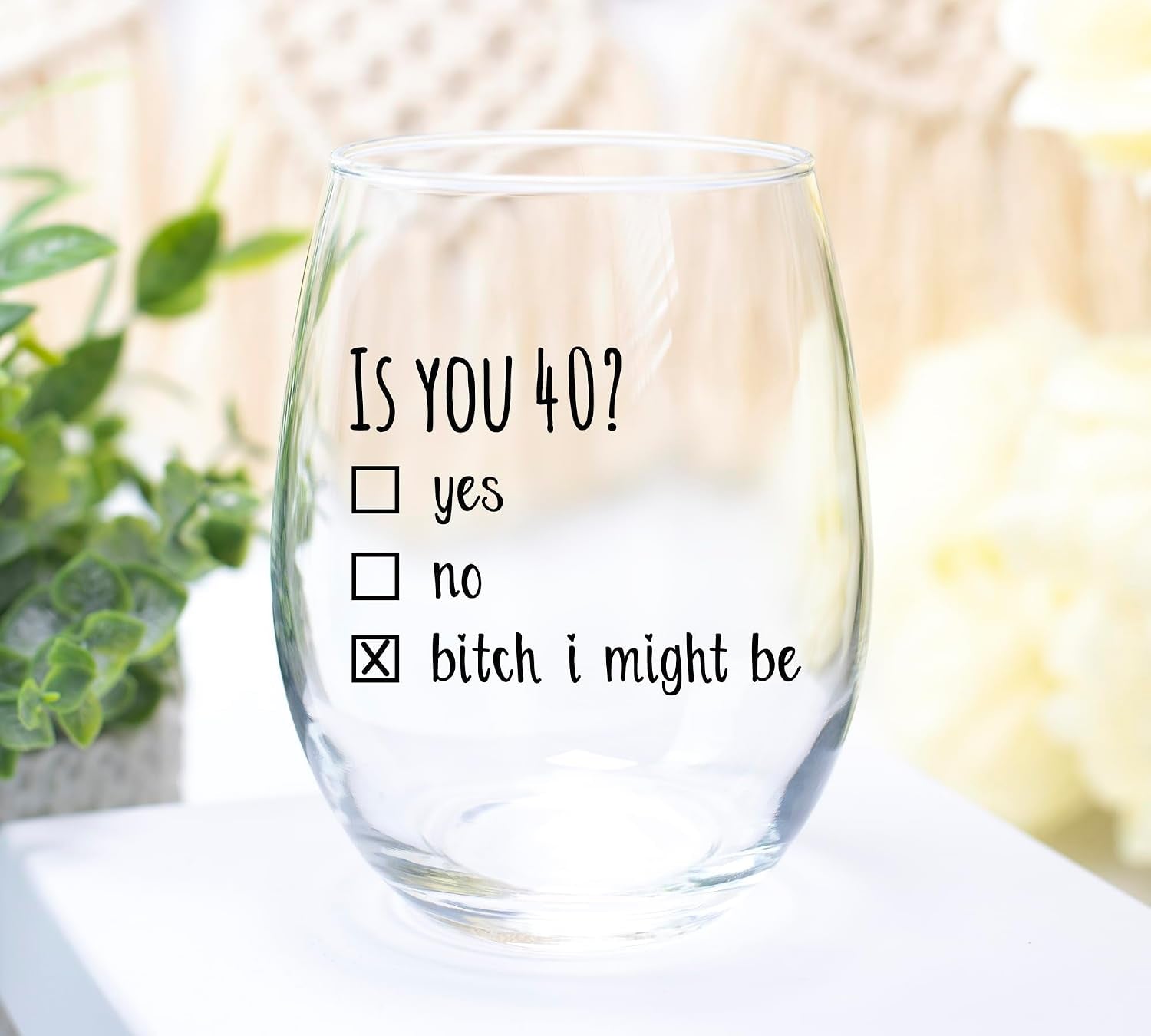40th-birthday-gifts-for-women-and-men-wine-glass-funny-is-you-40-gift-idea-for-mom-dad-husband-wife-40-year-old-party-supplies-decorations-for-him-her-15oz
