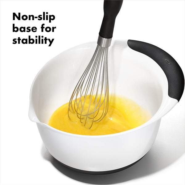 OXO Good Grips 3-Piece Plastic Mixing Bowl Set - Black & White6