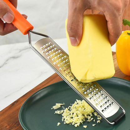 Cheese Grater and Vegetable Slicer with Egg and Vegetable Peeling Stainless Steel 2Pcs with Orange Pp Handle, Convenient to Carry and Store, for Kitchen Use4