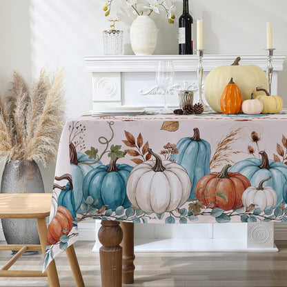 Fall Tablecloth 60X84 Inch - Fall Decorations for Home | Pumpkins Farm Water Resistant Rustic Table Cloth Rectangle for Party, Dinning, Home2
