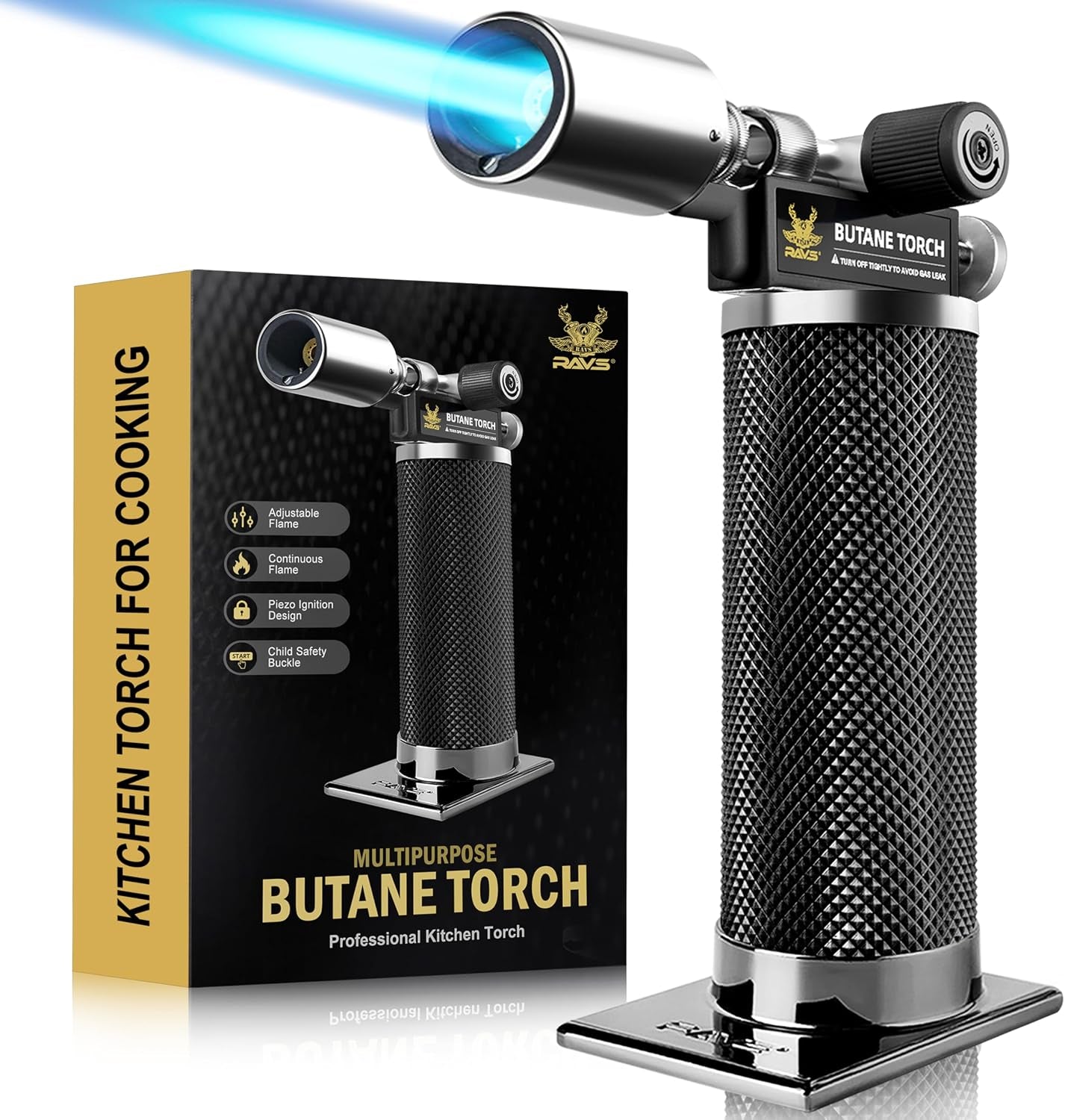 butane-torch-lighter-premium-metal-kitchen-torch-with-adjustable-flame-safety-buckle-refillable-creme-brulee-torch-for-baking-bbq-diy-resin-art-black-butane-gas-not-included