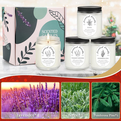 Scented Candles Gift Set, 4 Pack 7 Oz Soy Wax Candles for Home9