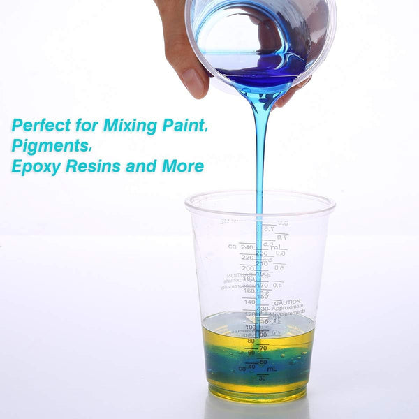 100Pcs 8Oz Graduated Clear Plastic Measuring Cups4