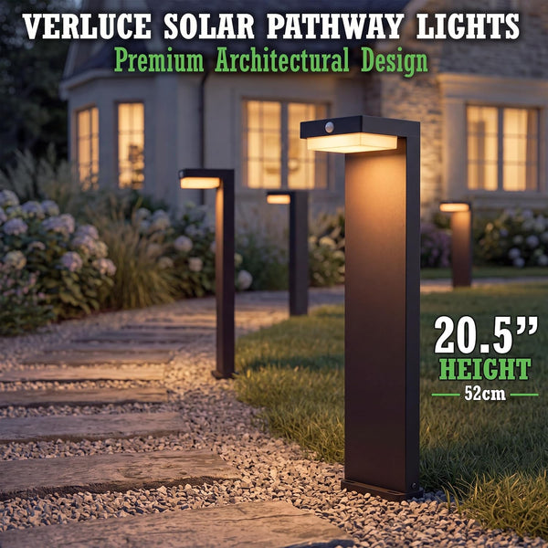 Premium Solar Pathway Lights Outdoor, Motion Sensor, 2 Modes, 4Pk2