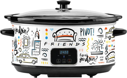 Friends the Television Series 7-Quart Programmable Digital Slow Cooker1
