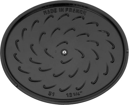 STAUB Cast Iron 6.25-Qt Wide Oval Dutch Oven, Pure White7