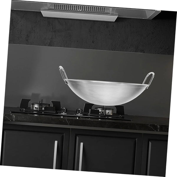 12 Inch Stainless Steel round Bottom Wok Large Capacity Frying Pan Double Handle Gas Stove Compatible Cookware Versatile for Stir-Fry and Bbq5