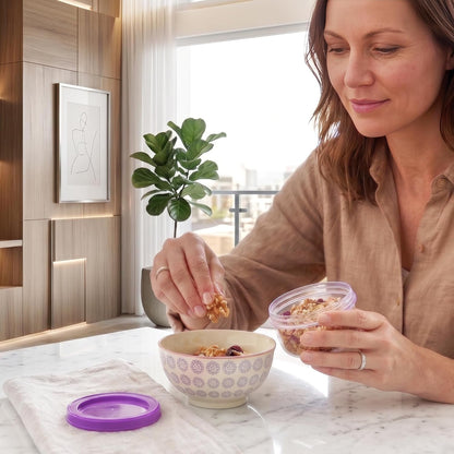 7 Oz Food Storage Containers, Multipurpose, Screw Lids (4 Pack)7