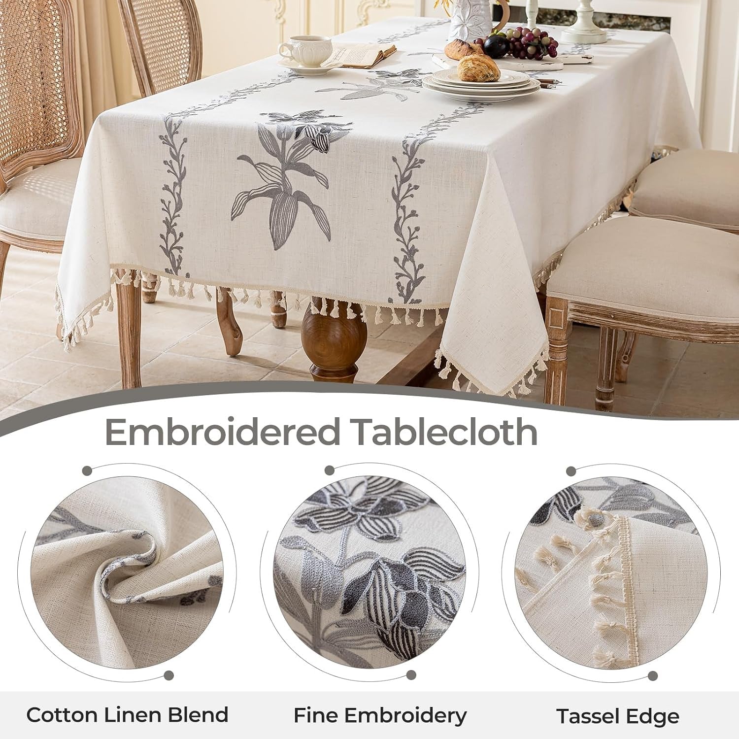 lily-flowers-cotton-linen-table-cloth-for-rectangle-tables-floral-embroidered-tablecloth-with-tassels-farmhouse-table-cover-for-kitchen-dining-party-holiday-christmas-buffet-grey-55x70