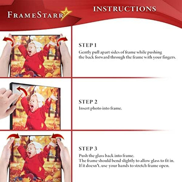 8X10 Picture Frames - Black, 6 Pack - Modern Style, Harmony Collection6